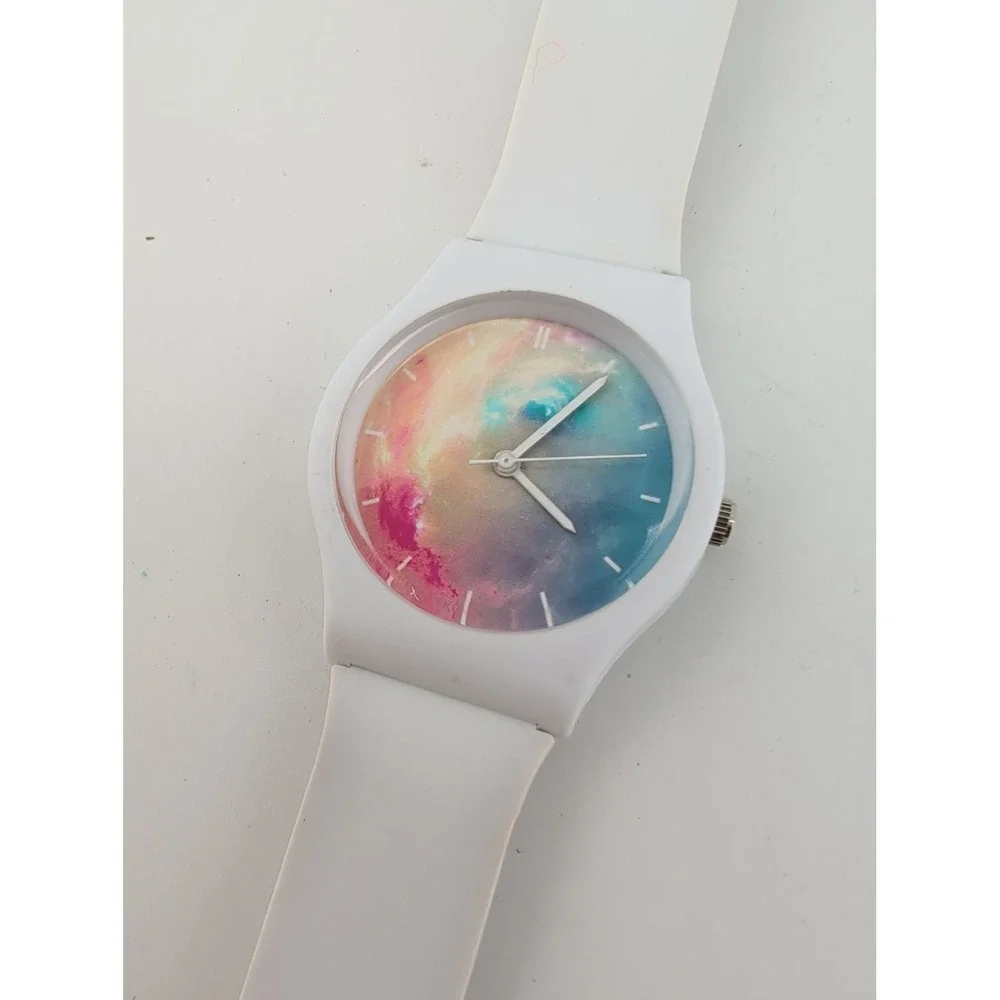 WILLIS for Mini Women's Watch Colorful Dial White Band- New Battery